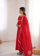 Designer Fox Blooming Georgette Anarkali Gown with Dupatta