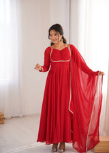 Designer Fox Blooming Georgette Anarkali Gown with Dupatta