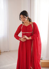 Designer Fox Blooming Georgette Anarkali Gown with Dupatta