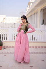 Mal Chanderi Festival Wear Gown