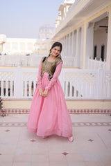 Mal Chanderi Festival Wear Gown