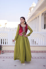 Mal Chanderi Festival Wear Gown