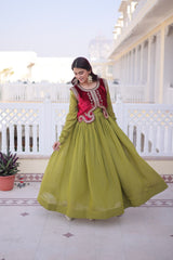 Mal Chanderi Festival Wear Gown