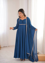 Designer Fox Blooming Georgette Anarkali Gown with Dupatta