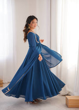 Designer Fox Blooming Georgette Anarkali Gown with Dupatta