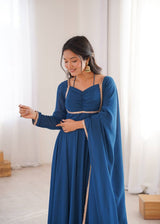 Designer Fox Blooming Georgette Anarkali Gown with Dupatta