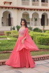 Faux Georgette Embroidered Party wear Lehenga Choli
