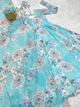 Floral Fox Georgette Anarkali Gown with Printed Dupatta