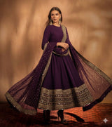 Fox Georgette Embroidered Party Wear Gown