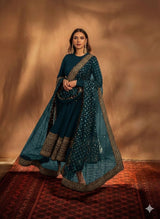 Fox Georgette Embroidered Party Wear Gown