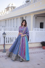 Silk Embroidered Lehenga Choli with Dupatta