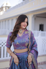 Silk Embroidered Lehenga Choli with Dupatta