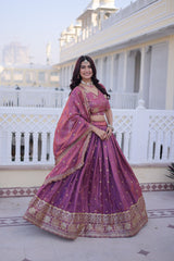 Silk Embroidered Lehenga Choli with Dupatta