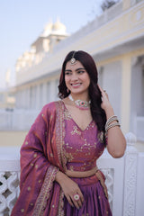 Silk Embroidered Lehenga Choli with Dupatta