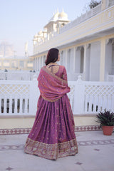 Silk Embroidered Lehenga Choli with Dupatta