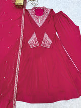Heavy Roman Shimmer Silk Anarkali Suit