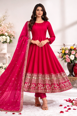 Rayon Kali Cut Party Wear Anarkali Suit