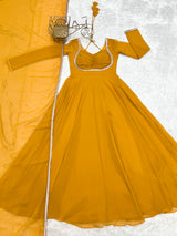 Designer Fox Blooming Georgette Anarkali Gown with Dupatta
