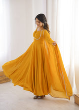 Designer Fox Blooming Georgette Anarkali Gown with Dupatta