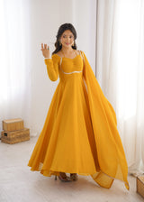 Designer Fox Blooming Georgette Anarkali Gown with Dupatta