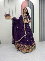 Chinon Wedding waer Lehenga Choli Set