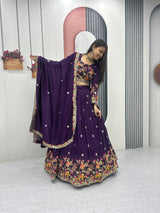 Chinon Wedding waer Lehenga Choli Set