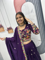 Chinon Wedding waer Lehenga Choli Set