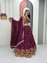 Chinon Wedding waer Lehenga Choli Set
