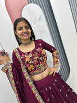 Chinon Wedding waer Lehenga Choli Set