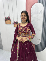 Chinon Wedding waer Lehenga Choli Set