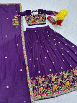 Chinon Wedding waer Lehenga Choli Set