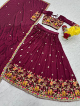 Chinon Wedding waer Lehenga Choli Set