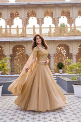 Pure Crunchy Party Wear Lehenga Choli Set