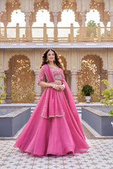 Pure Crunchy Party Wear Lehenga Choli Set