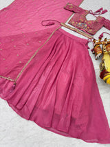 Pure Crunchy Party Wear Lehenga Choli Set