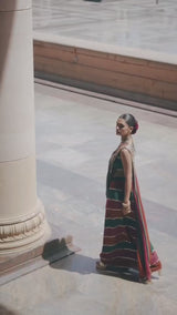 Heavy Faux Georgette Patta Print Saree