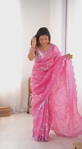 Gold Crush Festival Wear Saree