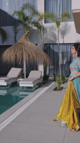 Party Wear Embroidered Kurti Pant Dupatta Set