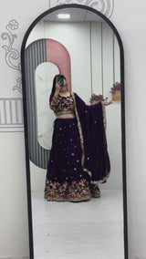 Chinon Wedding waer Lehenga Choli Set