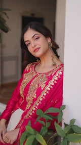 Designer Embroidered Gown with Dupatta