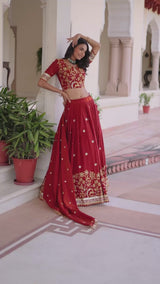 Vichitra Silk Party Wear Lehenga Choli