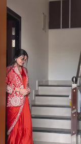 Designer Ready-to-Wear Saree with Embroidered Jacket