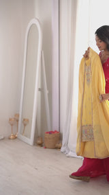 Pure Crunchy Silk Party Wear Sharara Set