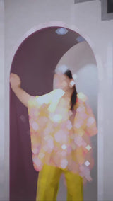 Heavy Natural Crepe Digital Print Top with French Crepe Palazzo