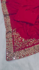Heavy Embroidered Georgette Party Wear Saree