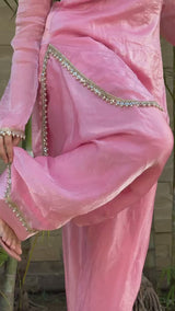 EID Special  Fendi Satin Silk Kurta Salwar Dupatta Set