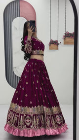 Pure Vichitra Sequence Lehenga Choli