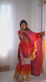 Chinon Silk Party Wear Plaza Set