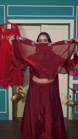 Designer Heavy Fandy Satin Lehenga Set