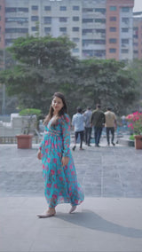 Heavy Tebby Organza Embroidered Gown